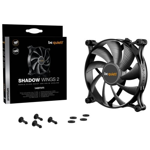 Кулер для корпуса Be Quiet! Shadow Wings 2 140mm PWM (BL087) купити з перевіркою сумісності: огляд, характеристики, ціна у Києві, Львові, Вінниці, Хмельницькому, Івано-Франківську, Україні | інтернет-магазин TELEMART.UA фото