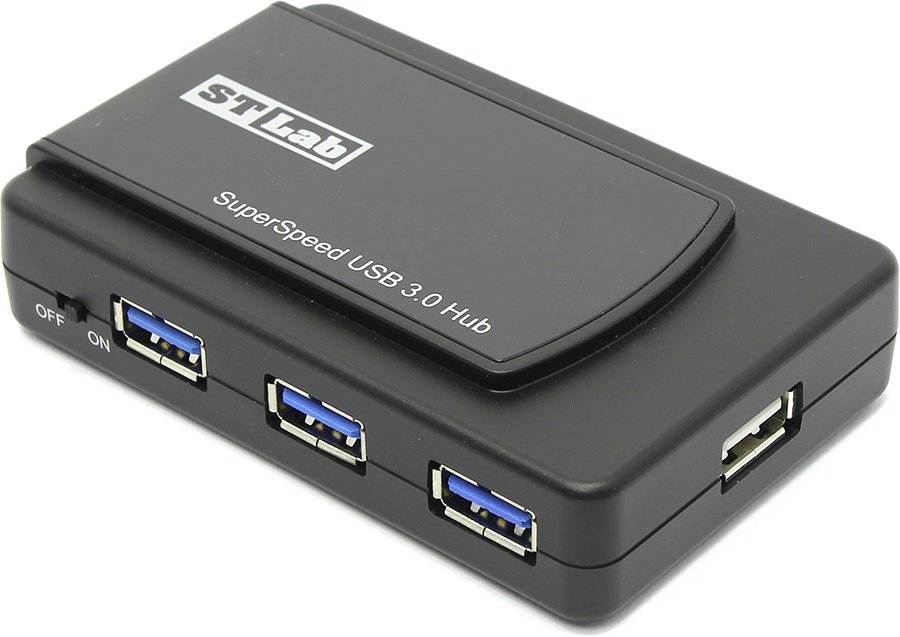 Купить USB-хаб STLab USB 2.0 4-ports + USB 3.0 3-ports Hub с БП (U-770 ...