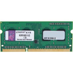 ОЗП Kingston SODIMM DDR3 2GB 1600Mhz (KVR16S11/2)
