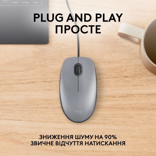 Фото Миша Logitech M110 Silent (910-005490) Mid Grey