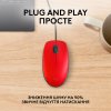 Photo Mouse Logitech M110 Silent (910-005489) Red