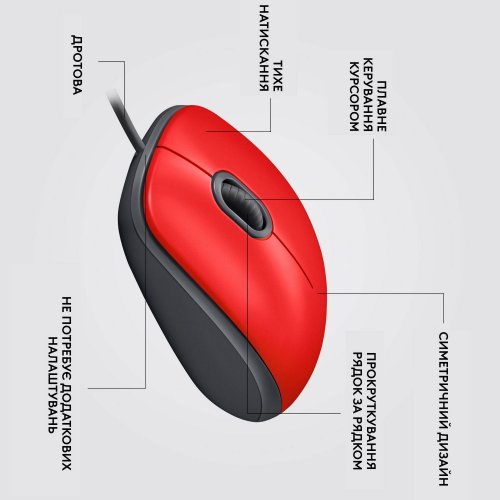 Photo Mouse Logitech M110 Silent (910-005489) Red