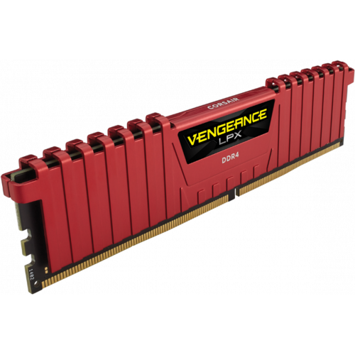 Фото ОЗУ Corsair DDR4 32GB (2x16GB) 2666Mhz Vengeance LPX Red (CMK32GX4M2A2666C16R)