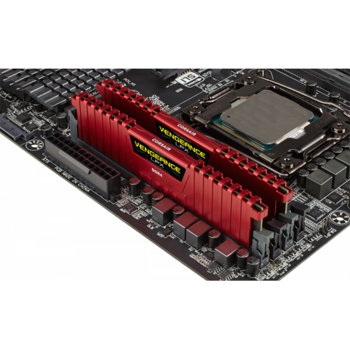 Photo RAM Corsair DDR4 32GB (2x16GB) 2666Mhz Vengeance LPX Red (CMK32GX4M2A2666C16R)