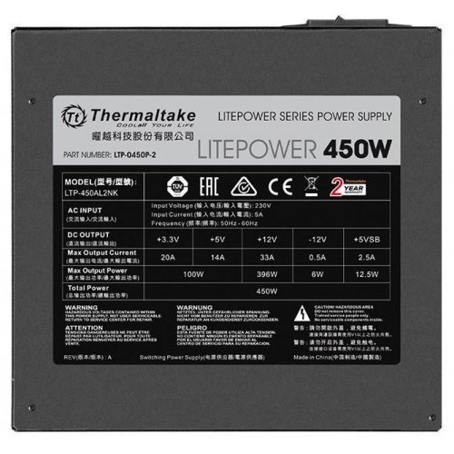 Photo Thermaltake Litepower 450W (PS-LTP-0450NPCNEU-2)