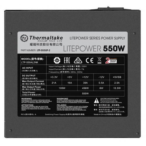 Фото Блок питания Thermaltake Litepower 550W (PS-LTP-0550NPCNEU-2)