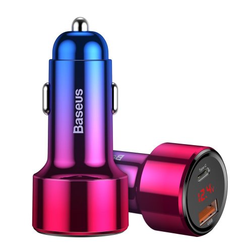 Автомобільний зарядний пристрій Baseus Magic 2 PPS Digital Display USB Type-C PD & USB 3.0 QC4.0 45W (BS-C20A) Aurora купити в Україні | Telemart фото