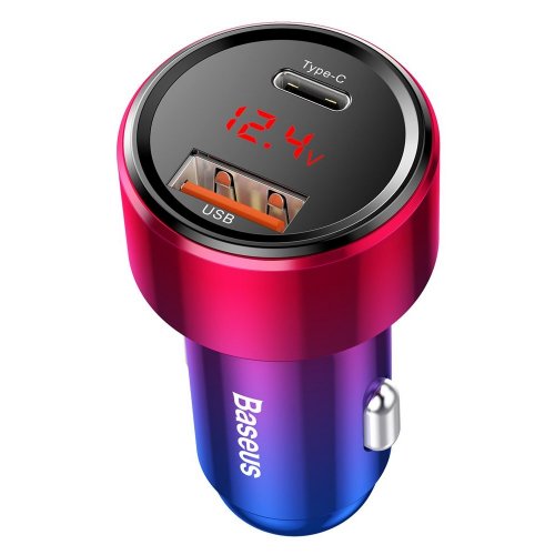 Автомобільний зарядний пристрій Baseus Magic 2 PPS Digital Display USB Type-C PD & USB 3.0 QC4.0 45W (BS-C20A) Aurora купити в Україні | Telemart фото
