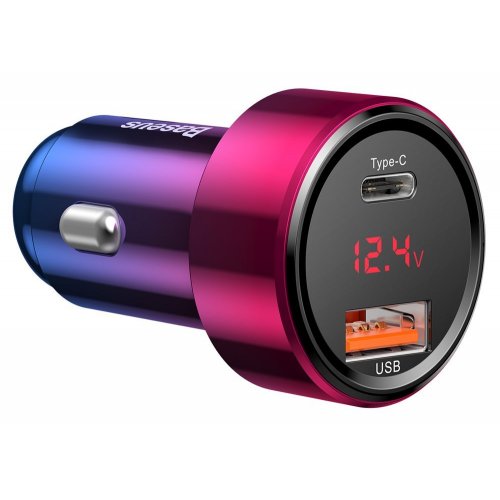 Автомобільний зарядний пристрій Baseus Magic 2 PPS Digital Display USB Type-C PD & USB 3.0 QC4.0 45W (BS-C20A) Aurora купити в Україні | Telemart фото