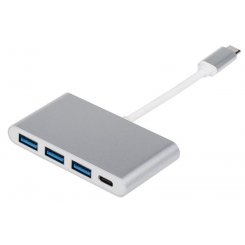 Фото USB-хаб ATcom USB Type-C + USB 3.0 Hub 4-ports to USB Type-C (12808) Silver