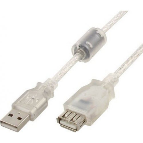 

Cablexpert USB 2.0 AM-AF 0.75m с ферритом (CCF-USB2-AMAF-TR-0.75M) Transparent