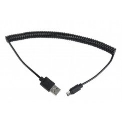 Кабель Cablexpert USB 2.0 microUSB 1.8m Spiral (CC-mUSB2C-AMBM-6) Black