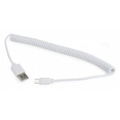Кабель Cablexpert USB 2.0 microUSB 1.8m Spiral (CC-mUSB2C-AMBM-6-W) White