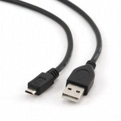 Кабель Cablexpert USB 2.0-microUSB 0.1m Premium (CCP-mUSB2-AMBM-0.1M) Black