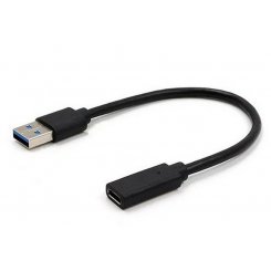 Адаптер Cablexpert USB 3.0-USB Type-C AM-CF (A-USB3-AMCF-01) Black