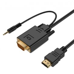 Адаптер Cablexpert 2 in 1 HDMI-VGA/3.5mm 5m (A-HDMI-VGA-03-5M)