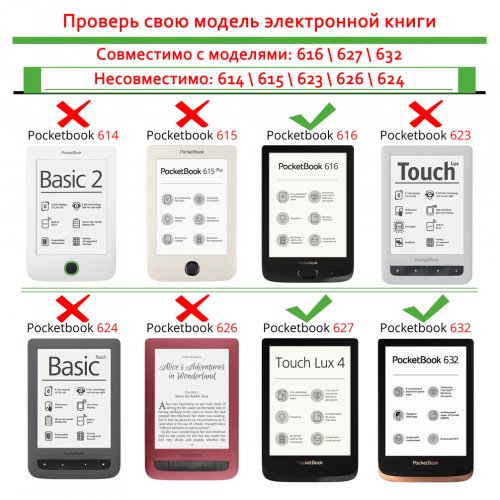 Купить Чехол Airon Premium для PocketBook 616/627/632 Do not touch - цена в Харькове, Киеве, Днепре, Одессе
в интернет-магазине Telemart фото