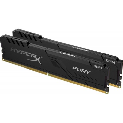 Фото ОЗП HyperX DDR4 32GB (2x16GB) 2666Mhz Fury Black (HX426C16FB3K2/32)