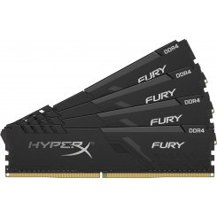 Фото Kingston DDR4 64GB (4x16GB) 3466Mhz HyperX Fury Black (HX434C16FB3K4/64)