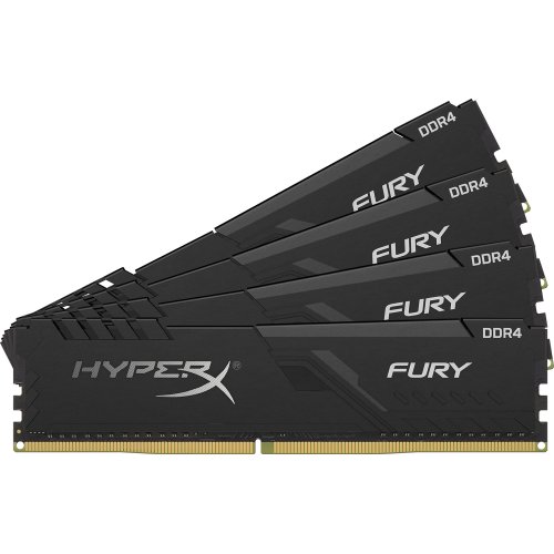Photo RAM Kingston DDR4 64GB (4x16GB) 3466Mhz HyperX Fury Black (HX434C16FB3K4/64)