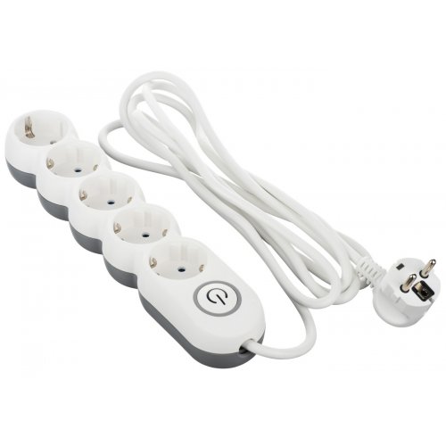 

2E Plus 3 м 5 розеток (2E-U05VESM3W) White