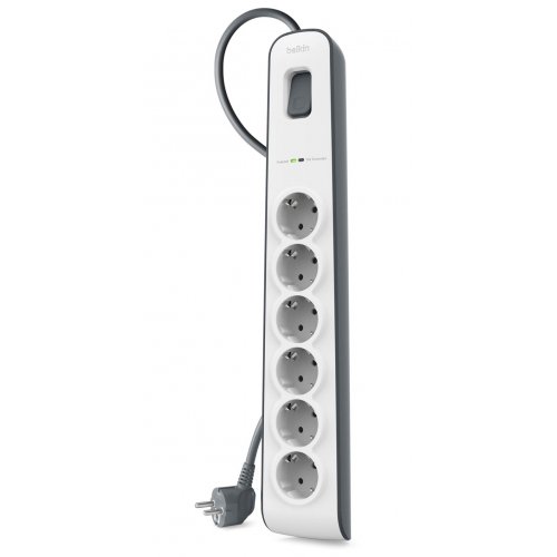 

Сетевой фильтр Belkin 2 м 6 розеток (BSV603vf2M) Black