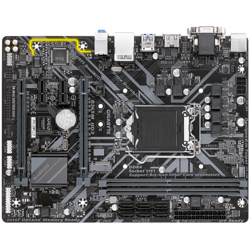 Photo Motherboard Gigabyte B365M HD3 (s1151-V2, Intel B365)