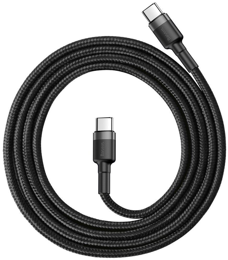 Baseus Cafule Cable Usb Type C M M M Pd W V A Data Charge Catklf Gg Black