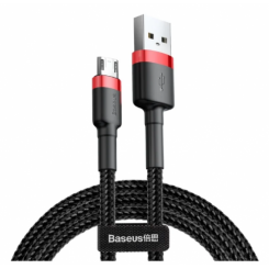 Фото Кабель Baseus Cafule Cable USB to micro USB 1m 2.4A Data/Charge (CAMKLF-B91) Black/Red