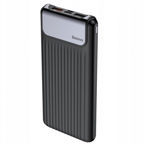 Powerbank Baseus Thin QC3.0 Digital display 10000mAh (PPYZ-C01) Black купити в Україні: Київ, Львів, Хмельницький, Тернопіль, Івано-Франківськ | Низька ціна, відгуки, характеристики від TELEMART фото
