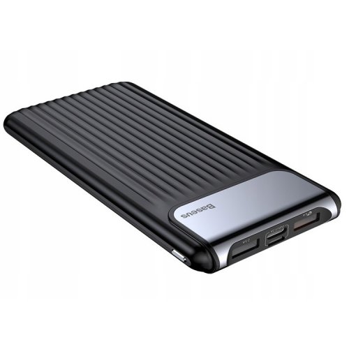 Powerbank Baseus Thin QC3.0 Digital display 10000mAh (PPYZ-C01) Black купити в Україні: Київ, Львів, Хмельницький, Тернопіль, Івано-Франківськ | Низька ціна, відгуки, характеристики від TELEMART фото