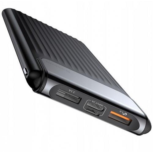 Powerbank Baseus Thin QC3.0 Digital display 10000mAh (PPYZ-C01) Black купити в Україні: Київ, Львів, Хмельницький, Тернопіль, Івано-Франківськ | Низька ціна, відгуки, характеристики від TELEMART фото