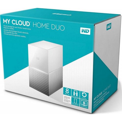 Зовнішній HDD Western Digital My Cloud Home Duo 8TB (WDBMUT0080JWT-EESN) White купити в Україні | Telemart фото