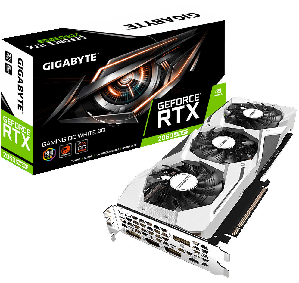 Продать Видеокарта Gigabyte GeForce RTX 2060 SUPER Gaming OC White 8192MB  (GV-N206SGAMINGOC WHITE-8GC) по Trade-In интернет-магазине Телемарт - Киев,  Днепр, Украина