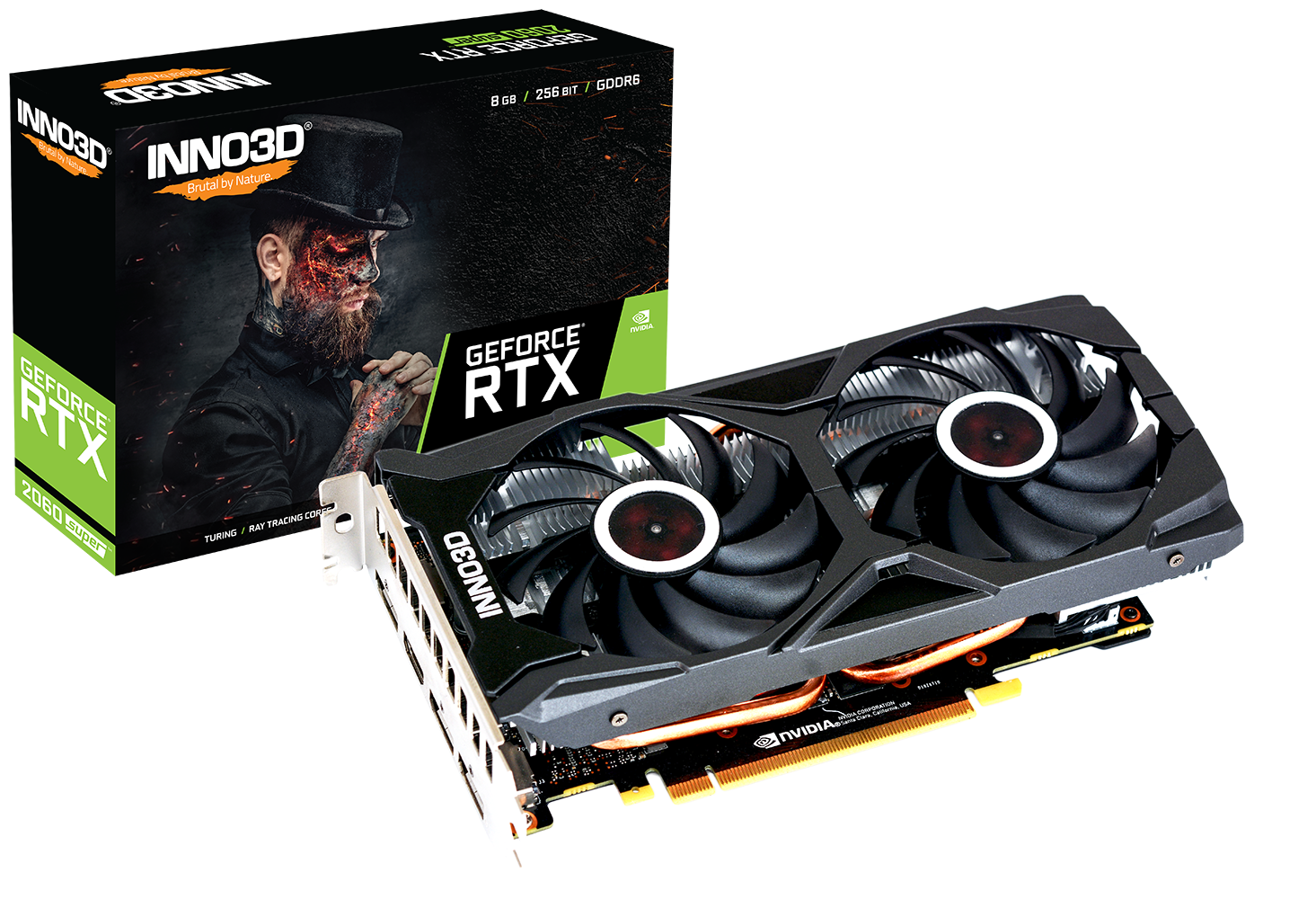 Продать Видеокарта Inno3D GeForce RTX 2060 SUPER Twin X2 OC 8192MB  (N206S2-08D6X-1710VA15L) по Trade-In интернет-магазине Телемарт - Киев,  Днепр, Украина