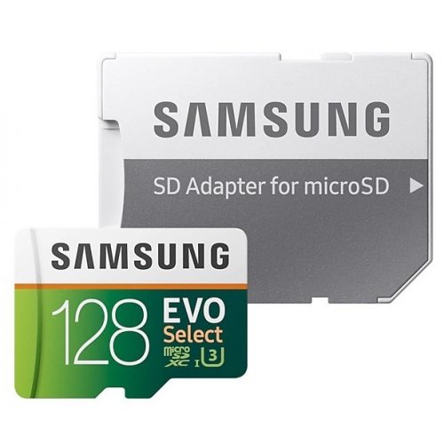 

Samsung microSDXC EVO Select 128GB Class 10 UHS-I U3 (с адаптером) (MB-ME128GA/EU)