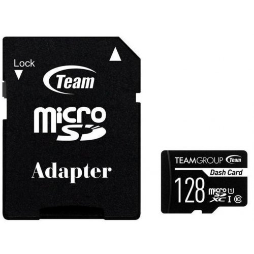 

Team microSDXC Dash Card 128GB Class 10 UHS-I (с адаптером) (TDUSDX128GUHS03)