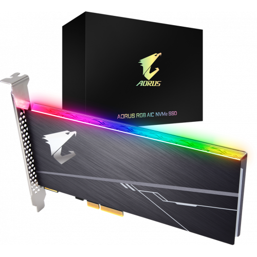 Photo SSD Drive Gigabyte AORUS RGB AIC 3D TLC 1TB PCI-E NVMe x4 (GP-ASACNE2100TTTDR)