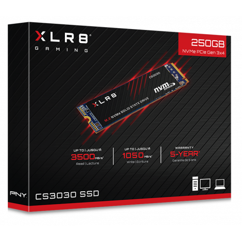 Продати SSD-диск PNY CS3030 3D TLC 250GB M.2 (2280 PCI-E) (M280CS3030-250-RB) за Trade-In у інтернет-магазині Телемарт - Київ, Дніпро, Україна фото