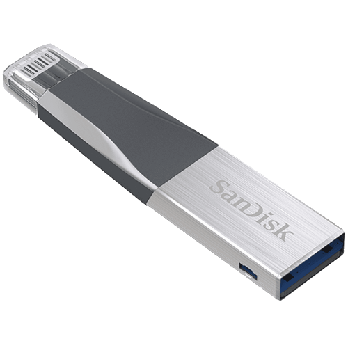 Купить Накопитель SanDisk iXpand Mini 256GB USB 3.0/Lightning (SDIX40N-256G-GN6NE) Metal - цена в Харькове, Киеве, Днепре, Одессе
в интернет-магазине Telemart фото