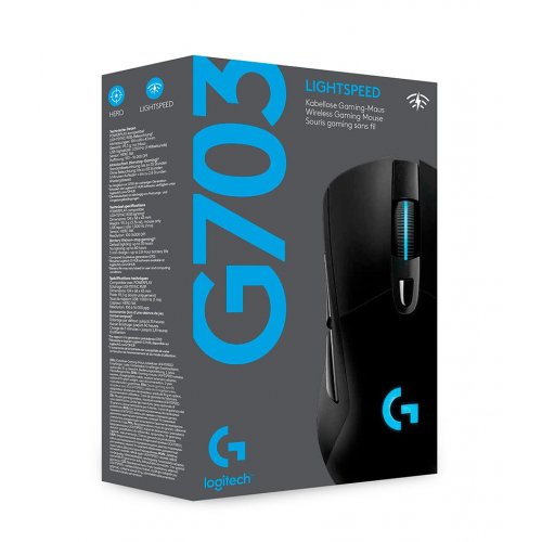 Фото Мышка Logitech G703 Lightspeed Hero (910-005640) Black