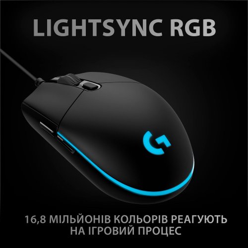 Купити Миша Logitech G Pro Hero (910-005440) Black - ціна в Києві, Львові, Вінниці, Хмельницькому, Франківську, Україні | інтернет-магазин TELEMART.UA фото