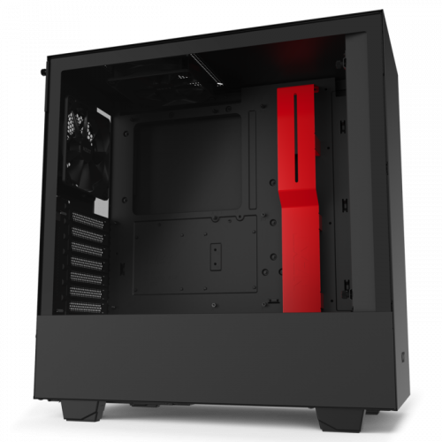 Фото NZXT H510 Tempered Glass (CA-H510B-BR) Matte Black/Red