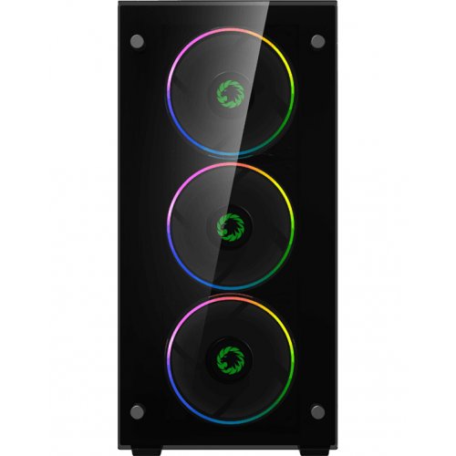Фото Корпус GAMEMAX H609 Mini Stratos Rainbow LED Tempered Glass без БП Black