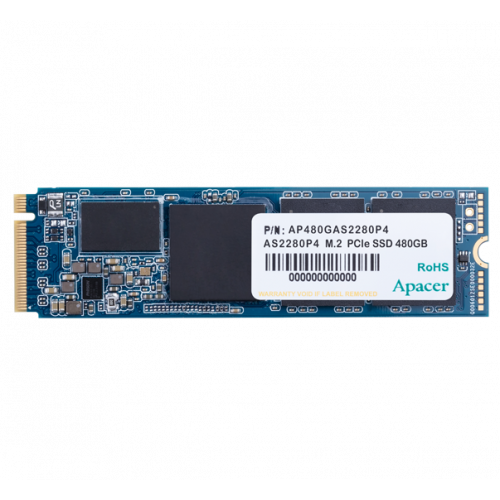 Купить SSD-диск Apacer AS2280P4 M.2 3D NAND TLC 480GB M.2 (2280 PCI-E) NVMe x4 (AP480GAS2280P4-1) с проверкой совместимости: обзор, характеристики, цена в Киеве, Днепре, Одессе, Харькове, Украине | интернет-магазин TELEMART.UA фото