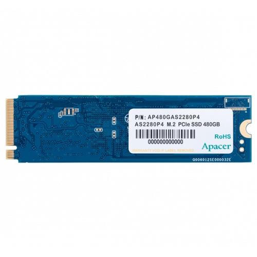 Купить SSD-диск Apacer AS2280P4 M.2 3D NAND TLC 480GB M.2 (2280 PCI-E) NVMe x4 (AP480GAS2280P4-1) с проверкой совместимости: обзор, характеристики, цена в Киеве, Днепре, Одессе, Харькове, Украине | интернет-магазин TELEMART.UA фото