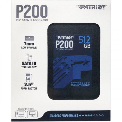 Фото SSD-диск Patriot P200 3D NAND TLC 512GB 2.5