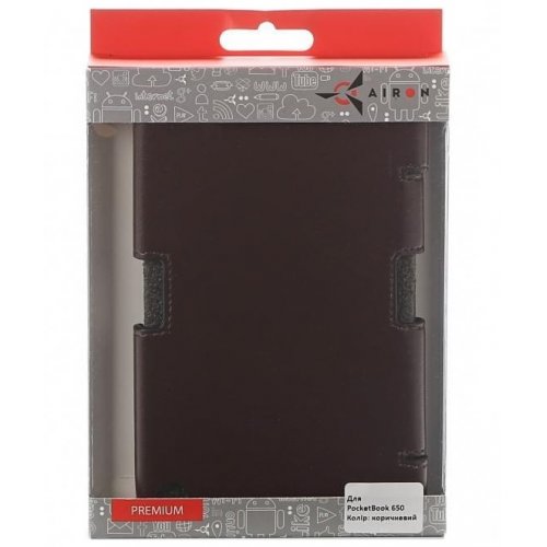 Чохол Airon Premium для PocketBook 650 Brown купити в Україні | Telemart фото