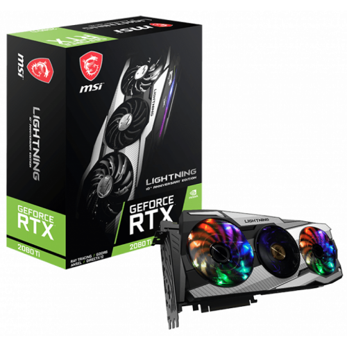 Продати Відеокарта MSI GeForce RTX 2080 Ti LIGHTNING 10th Anniversary Edition 11264MB (RTX 2080 Ti LIGHTNING 10th Anniversary Edition) за Trade-In у інтернет-магазині Телемарт - Київ, Дніпро, Україна фото