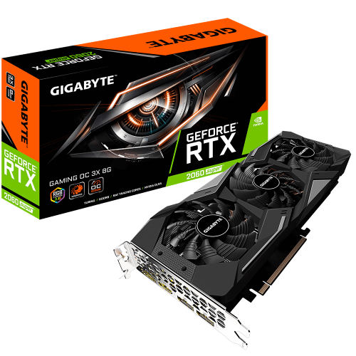 Фото Видеокарта Gigabyte GeForce RTX 2060 SUPER Gaming OC 3X 8192MB (GV-N206SGAMING OC-8GD)